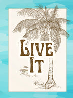 Know It. Proclaim It. Live It. Coconuts On Beach Set. German Etching Paper. 12x16 in.