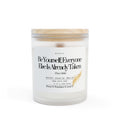 “Be Yourself” Wood‑Wick Candle. Vegan, Phthalate-Free, Hand-Poured, Coconut-Soy Wax Blend. FSC-Certified Wooden Wick, Frosted Glass, Raw Maple Lid. 11oz.