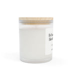 “Be Yourself” Wood‑Wick Candle. Vegan, Phthalate-Free, Hand-Poured, Coconut-Soy Wax Blend. FSC-Certified Wooden Wick, Frosted Glass, Raw Maple Lid. 11oz.