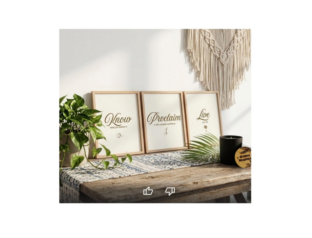 SET - Know. Proclaim. Live. Minimalist. 16x20 in. Archival-matte paper.