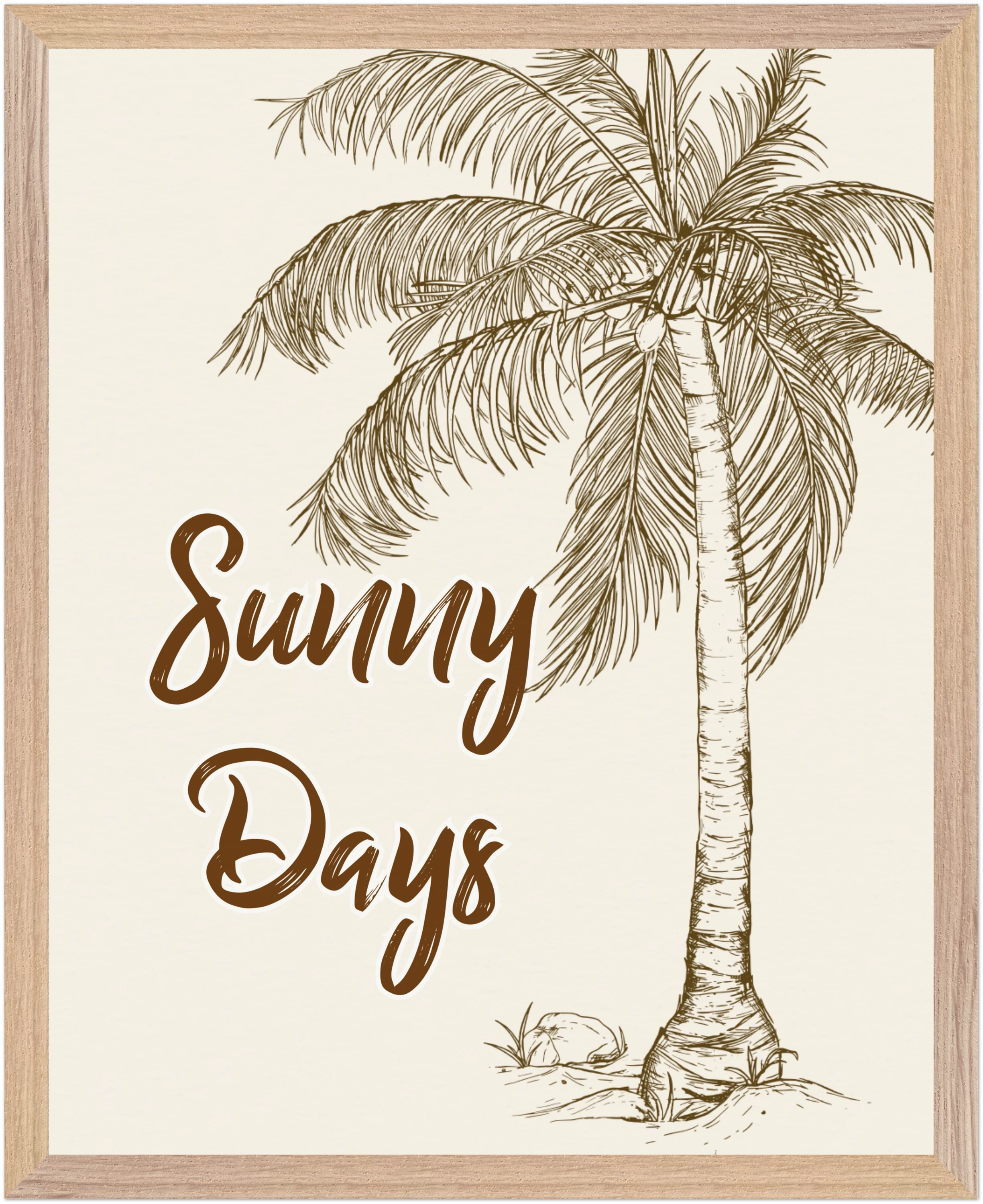Coconut & Sunny Days. Personalized Poster - Premium Matte FSC-Certified Paper - 16x20 in