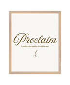 SET - Know. Proclaim. Live. Minimalist. 16x20 in. Archival-matte paper.