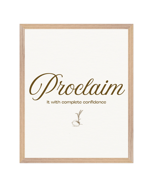 SET - Know. Proclaim. Live. Minimalist. 16x20 in. Archival-matte paper.