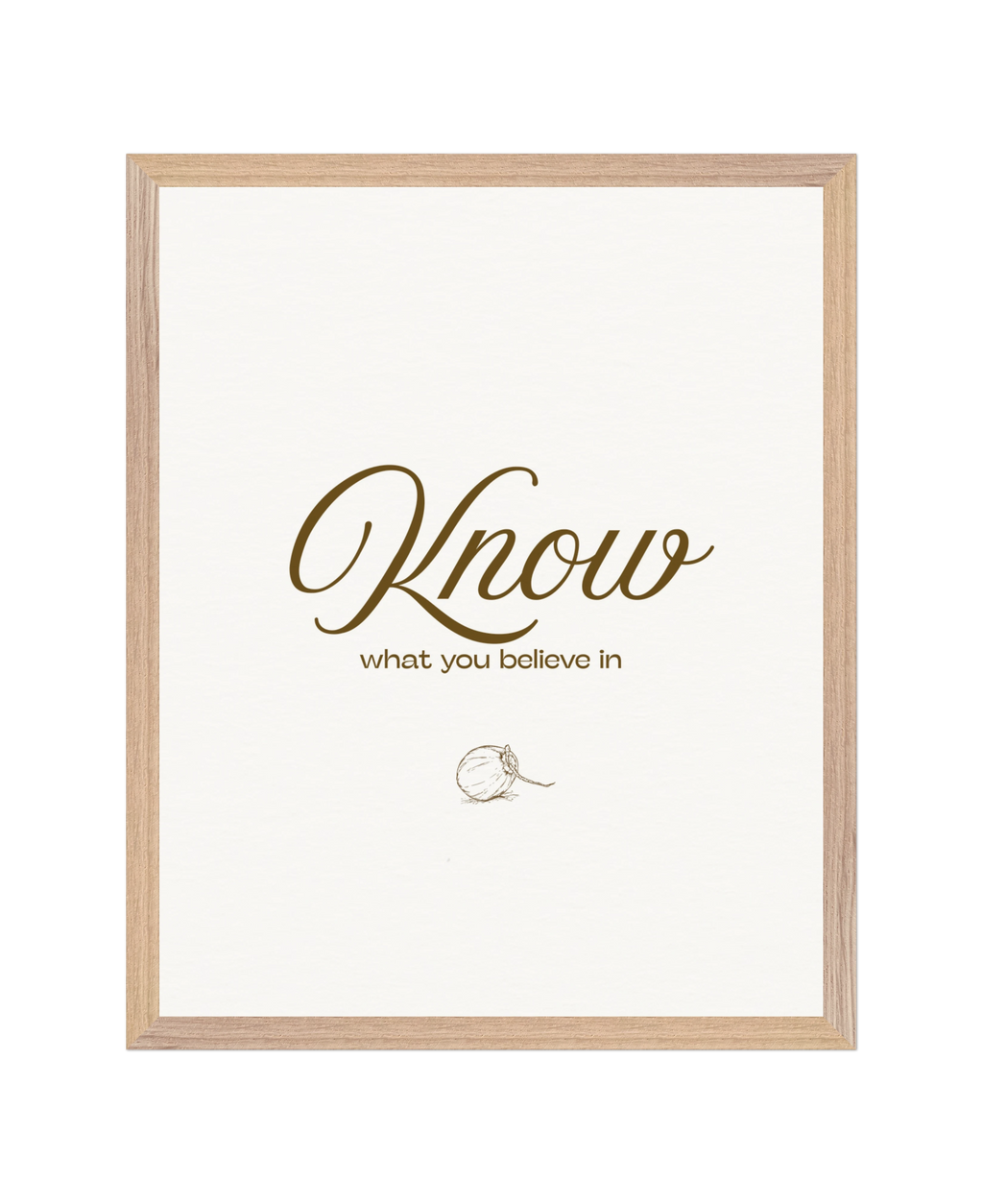 SET - Know. Proclaim. Live. Minimalist. 16x20 in. Archival-matte paper.