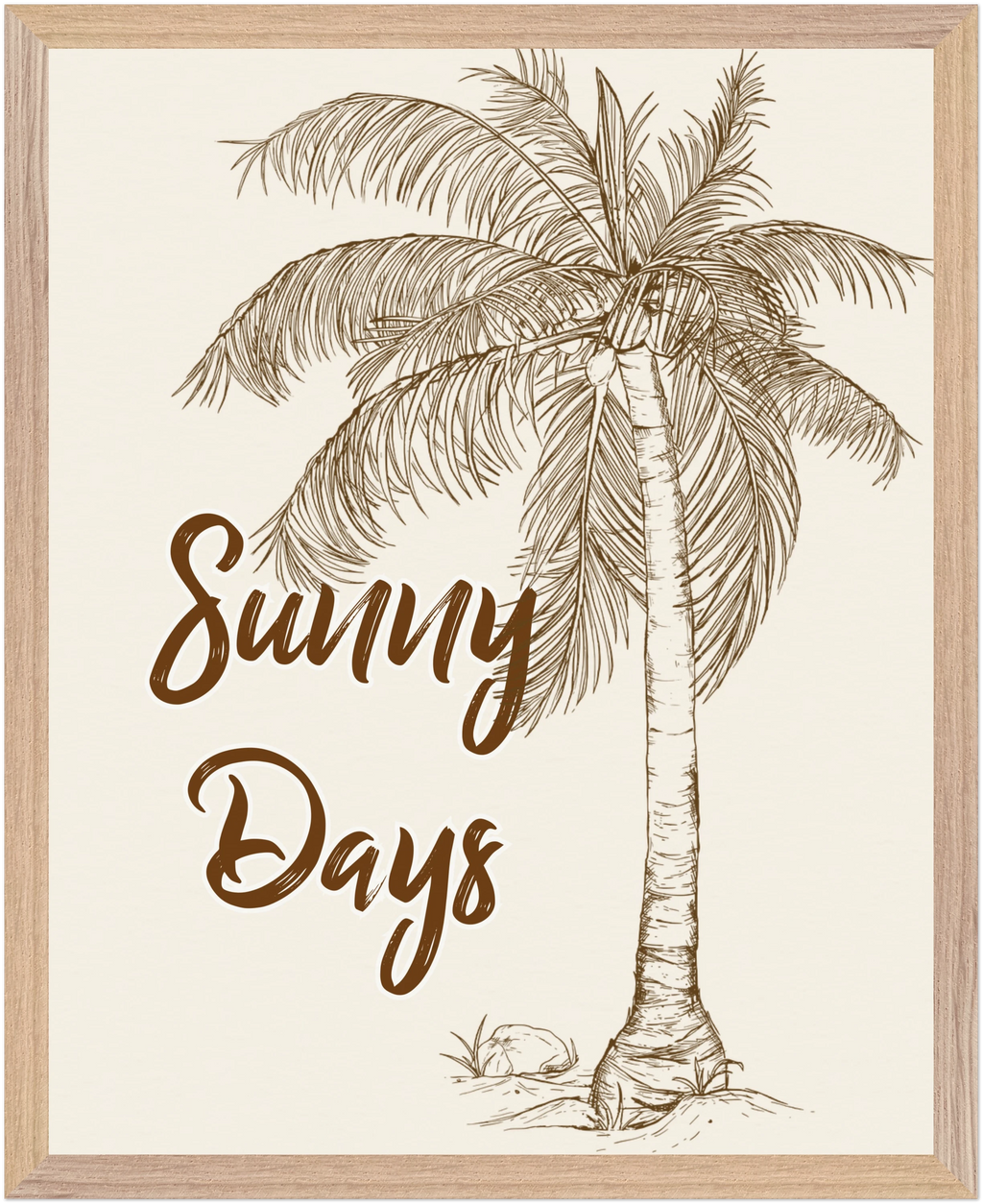 Coconut & Sunny Days. Personalized Poster - Premium Matte FSC-Certified Paper - 16x20 in
