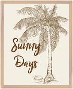 Coconut & Sunny Days. Personalized Poster - Premium Matte FSC-Certified Paper - 16x20 in