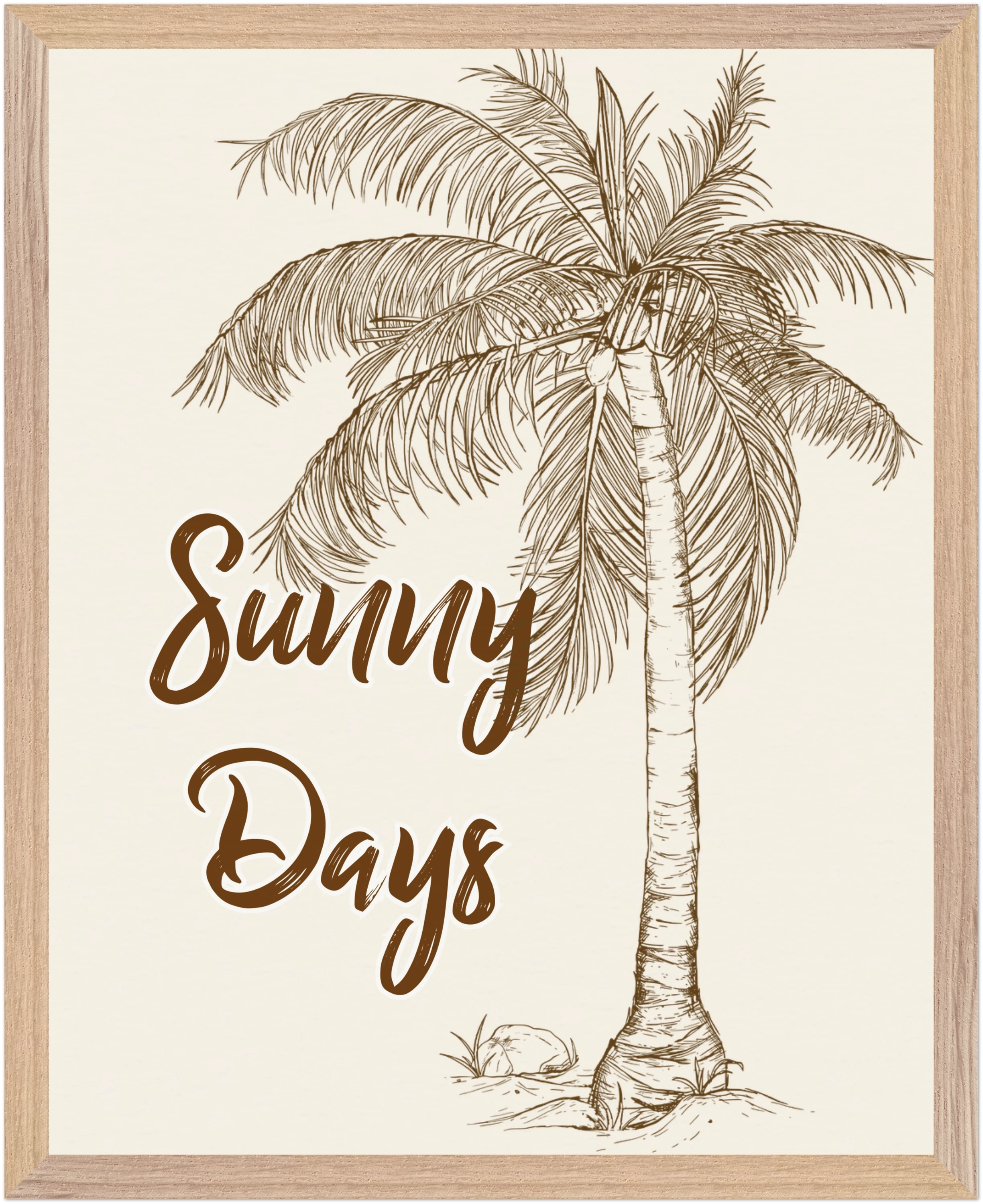 Coconut & Sunny Days. Personalized Poster - Premium Matte FSC-Certified Paper - 16x20 in