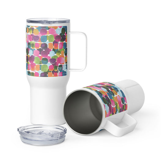 Painted, Travel mug with a handle