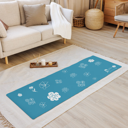 Flower Stencil, Yoga mat